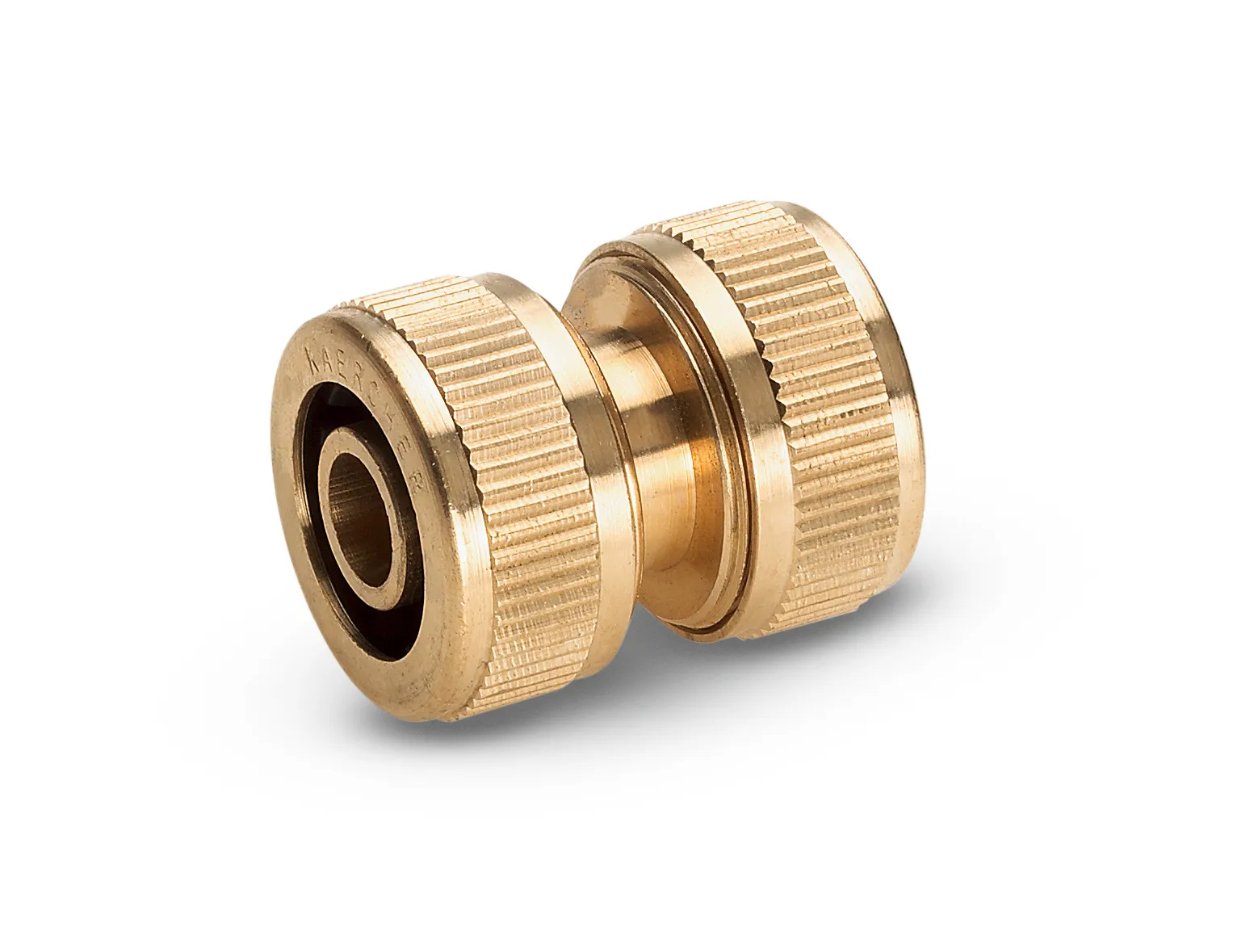 Messinkiliitin 3/4'' Aqua stop sulkijalla